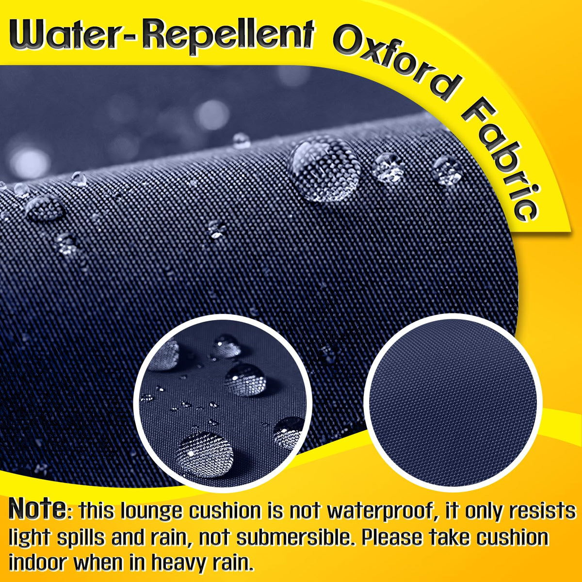 Durable water-repellent Oxford fabric used in Magic Elephant cushion.