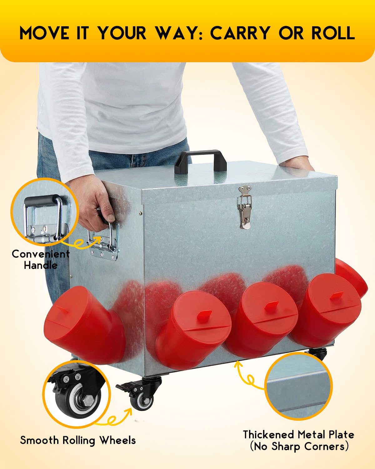 Magicfly metal chicken feeder designed to deter pests in coop environment