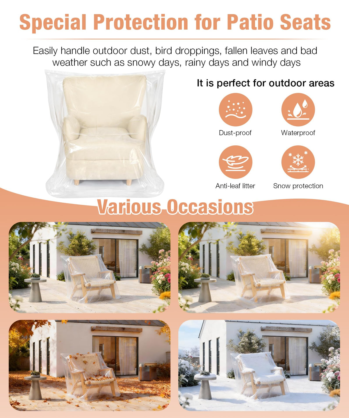 Magicheap outdoor protection cover guards against bird droppings and weather.