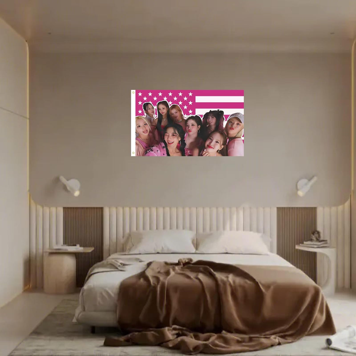 MAGJIUKE Twice flag blends with living room wall accents