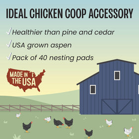 MagJo Aspen Nesting Pads in nest setup demonstrate easy coop installation.
