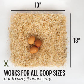 MagJo Nesting Pads cushion eggs while waste falls away for safer handling.