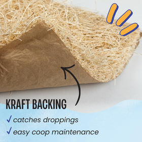 MagJo Aspen Nesting Pads with kraft backing shows droppings separation from eggs.