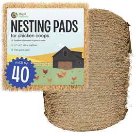 MagJo Aspen Nesting Pads 13x13, 40-pack, neatly packaged for quick coop setup.