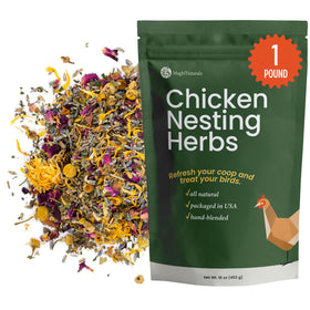 MagJo chicken nesting box herbs 1lb bag adds fresh coop aroma.