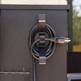 Magna Outdoors pellet grill magnetic cord wrap neatly secures power cord during cooking sessions.