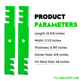 Magorfas 48in blade for Maverick HD delivers consistent mulch and even clippings