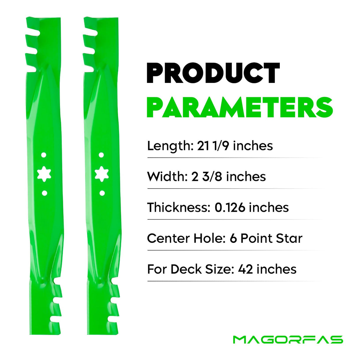 Magorfas 6-Star center hole hexagonal mounting ensures secure fit.