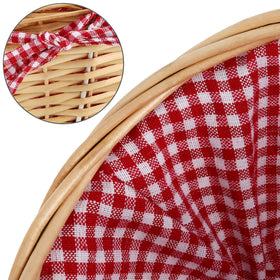 MAHIONG wicker basket showing portable, lightweight design for outings