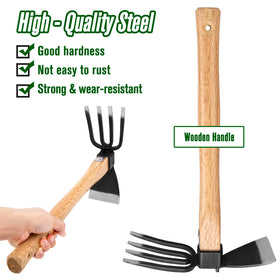 MAHOOMMAKH ergonomic 15-inch handle reduces back strain during longer weeding sessions