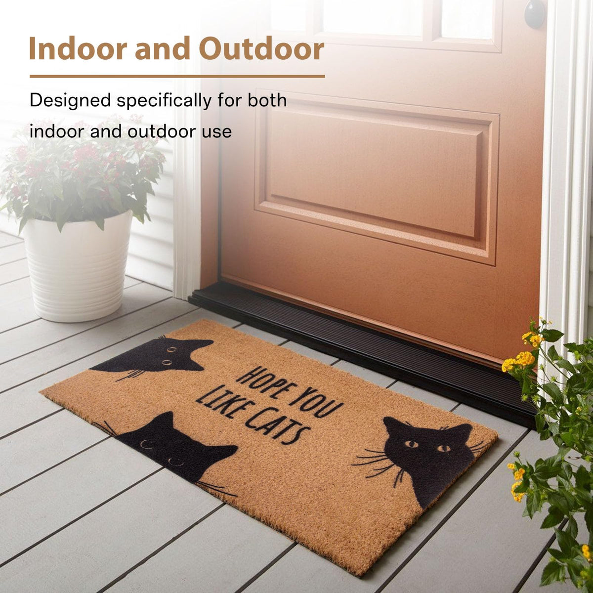 Mahrokh easy-clean cat doormat rinses quickly after muddy outdoor use.