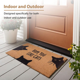 Mahrokh easy-clean cat doormat rinses quickly after muddy outdoor use.