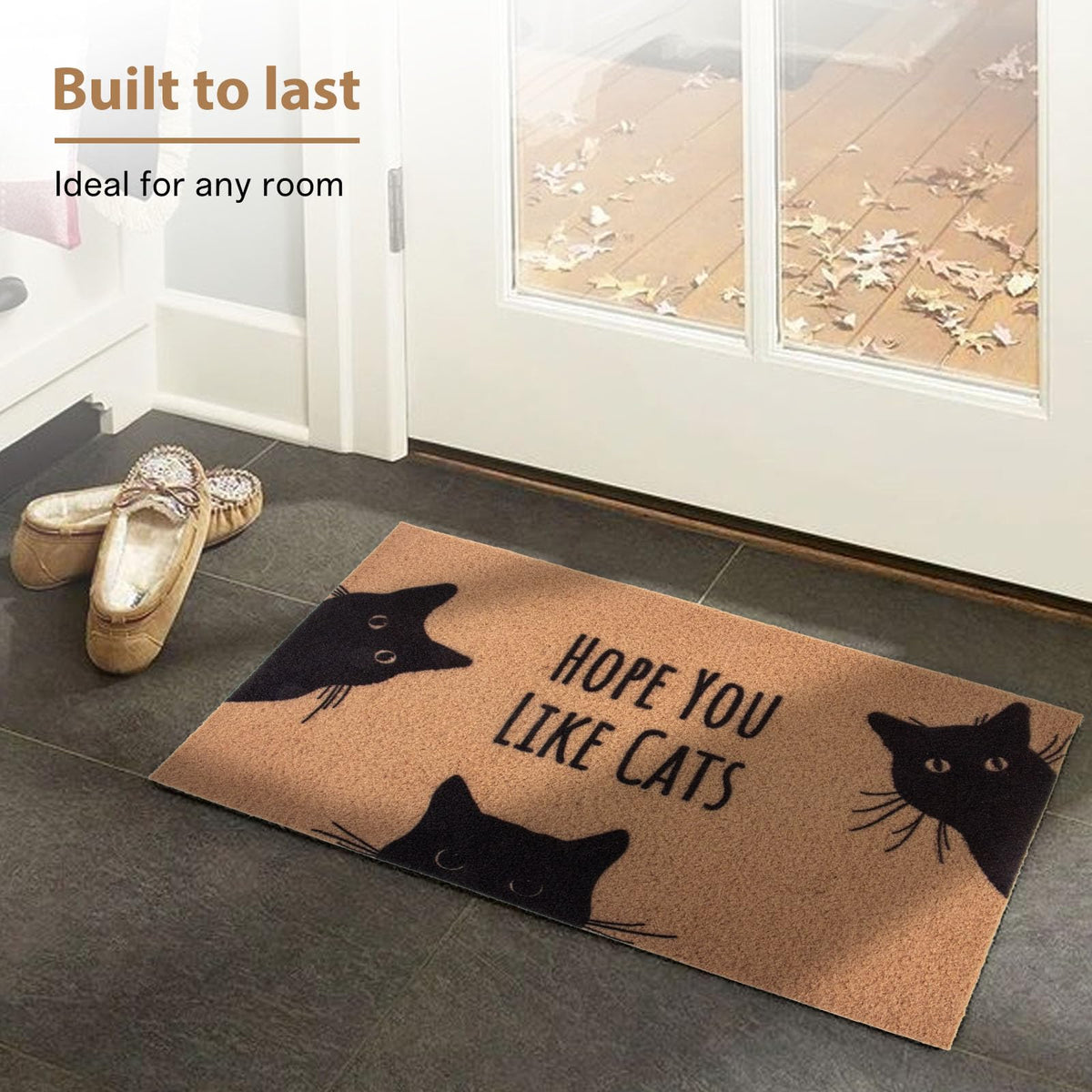 Mahrokh versatile indoor-outdoor mat for foyers, porches and entryways.