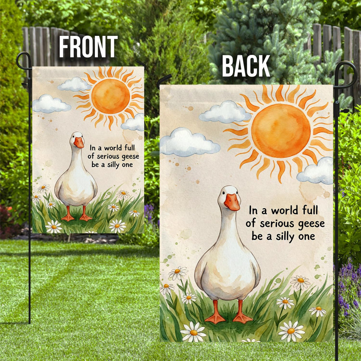 MAIANEY funny goose quote flag ideal for patios and gardens