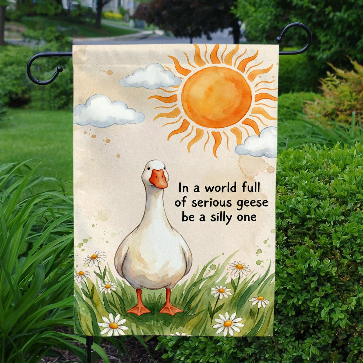 MAIANEY watercolor geese design flag with vibrant, fade-resistant colors