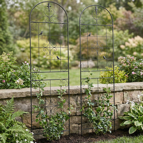 Maidapulu outdoor-support trellis stands up to weather for lasting use