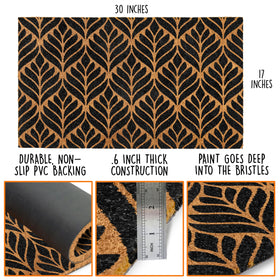 MAINEVENT art deco welcome mat with geometric texture enhances porch decor