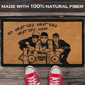MAINEVENT Beasty Boys doormat color palette stays vibrant in covered spaces