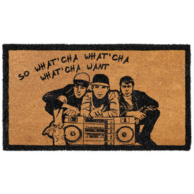 MAINEVENT Beasty Boys welcome mat front entrance with durable fibers for covered outdoor use