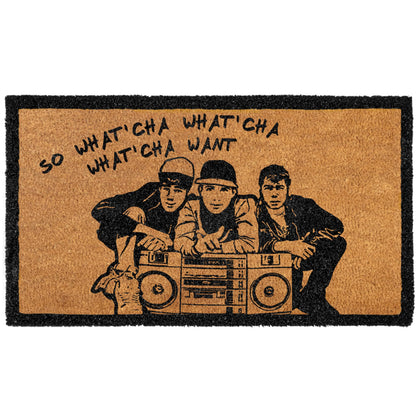 MAINEVENT Beasty Boys welcome mat front entrance with durable fibers for covered outdoor use