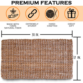 MAINEVENT braided door mat entryway adds natural texture to your entrance