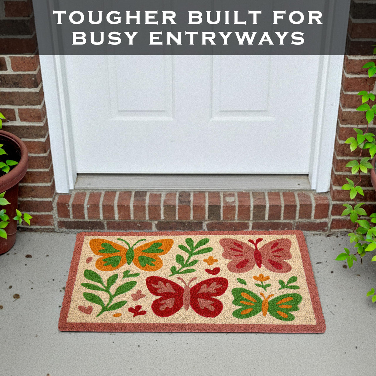 MAINEVENT Butterfly Mat spring outdoor decor livens any doorway