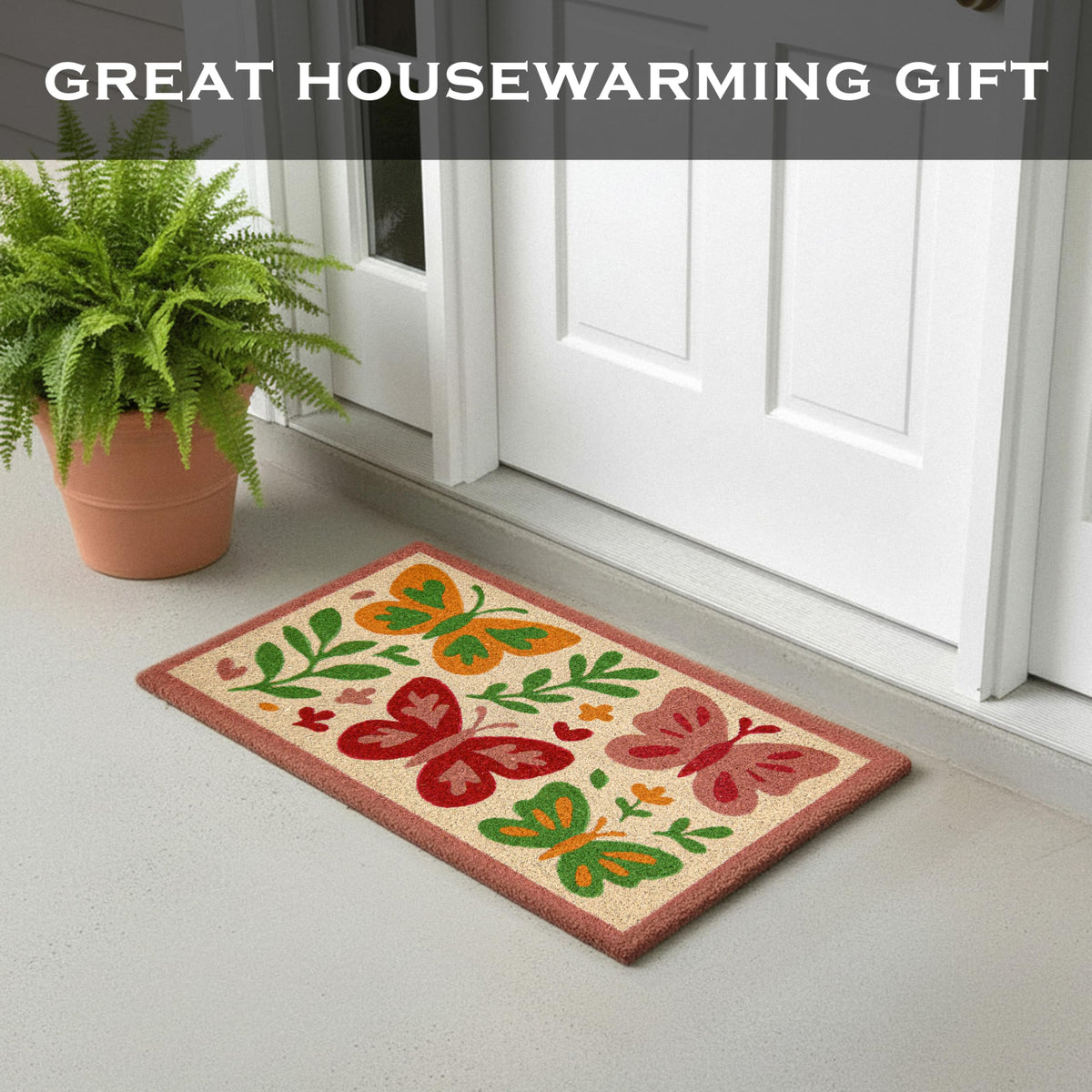 MAINEVENT Butterfly Mat USA-designed door mat for American homes