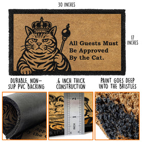 MAINEVENT Cat-approved doormat outdoors at the doorway aiding guests with a playful vibe