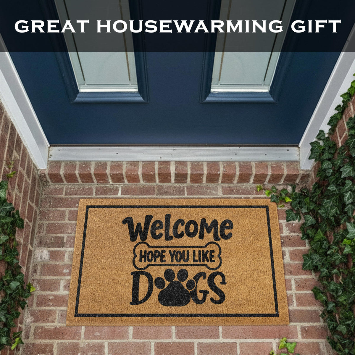 MAINEVENT Decorative dog mat for entryways with playful humor