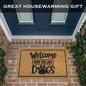 MAINEVENT Decorative dog mat for entryways with playful humor