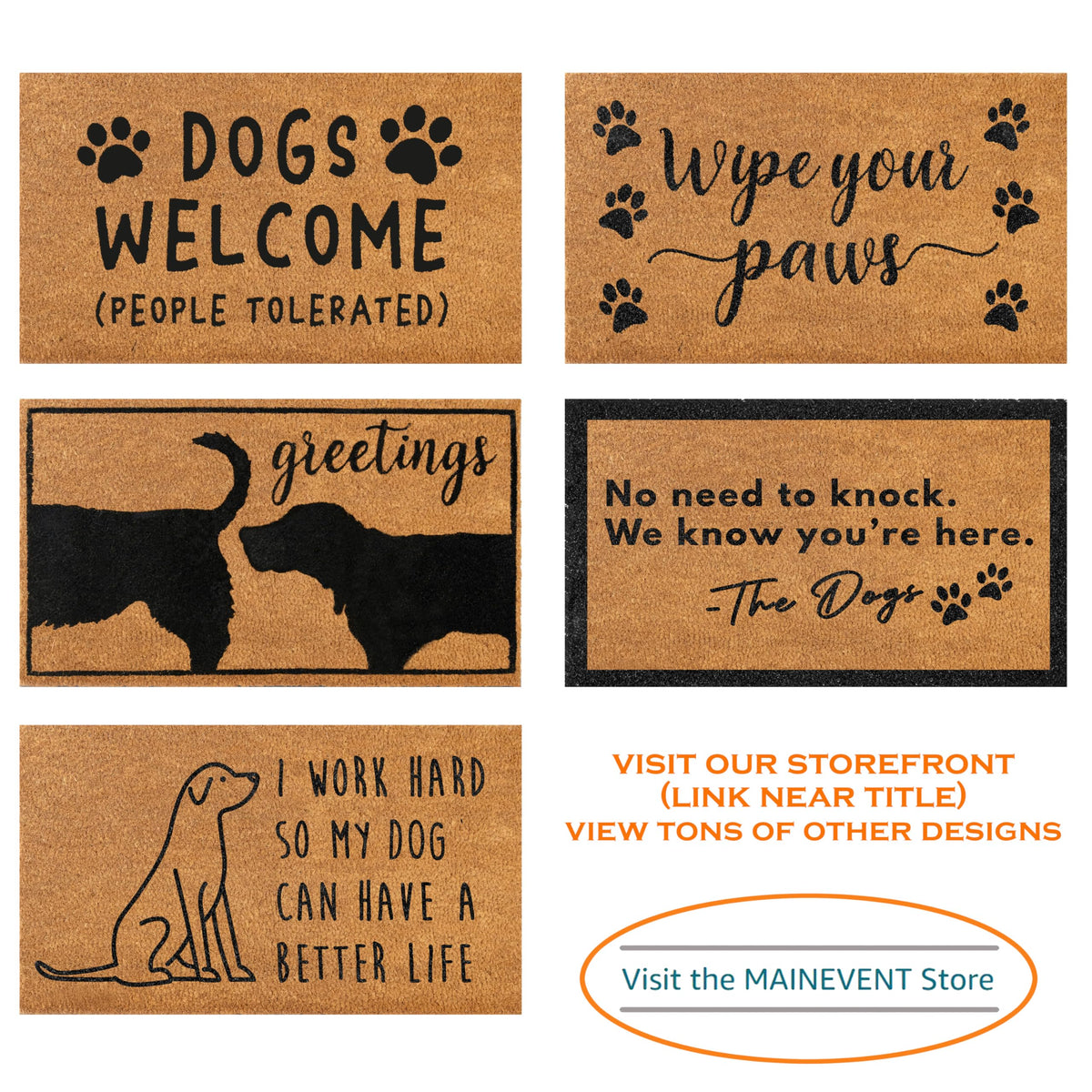 MAINEVENT MAINEVENT 30x17 inch dog mat for entryway dimensions