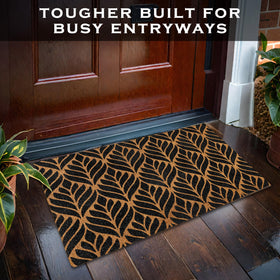 MAINEVENT door mat for covered porch shows durable fibers for high-traffic areas