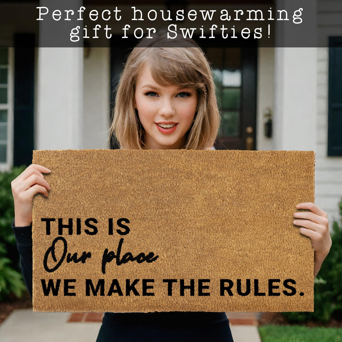 MAINEVENT We Make The Rules doormat close-up coir texture for natural grip