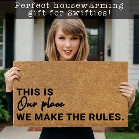 MAINEVENT We Make The Rules doormat close-up coir texture for natural grip
