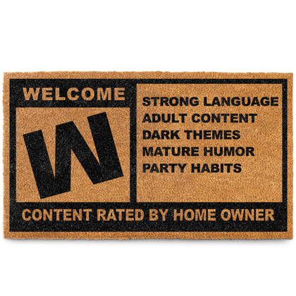 MAINEVENT gamer door mat with bold graphics for outdoor entryways, fade-resistant and eye-catching.