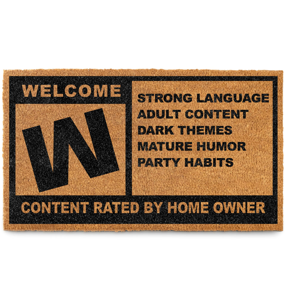 MAINEVENT gamer door mat with bold graphics for outdoor entryways, fade-resistant and eye-catching.