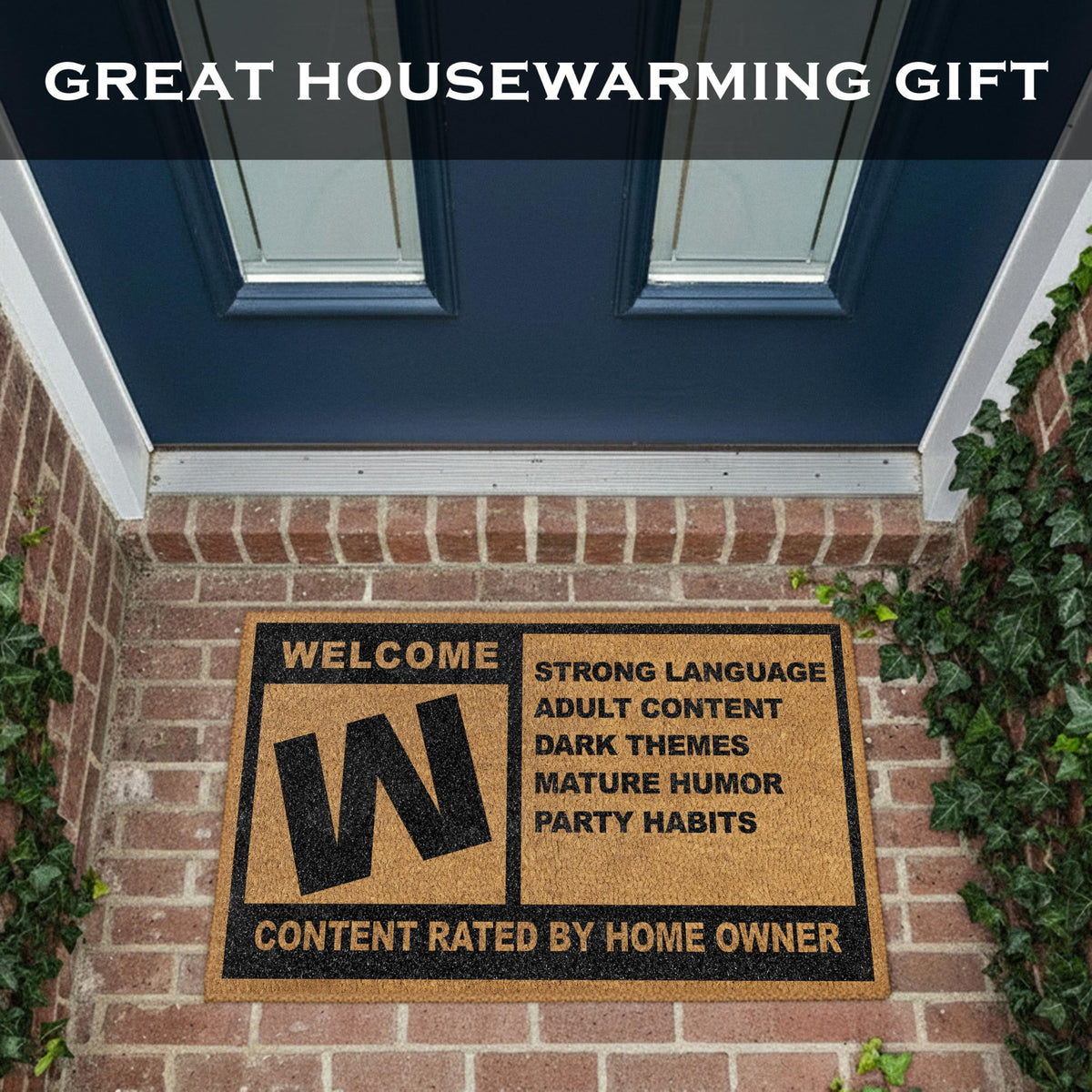 MAINEVENT gaming door mat welcomes guests while hiding dirt at the threshold.