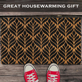 MAINEVENT geometric doormat for entryways with bold lines and pattern