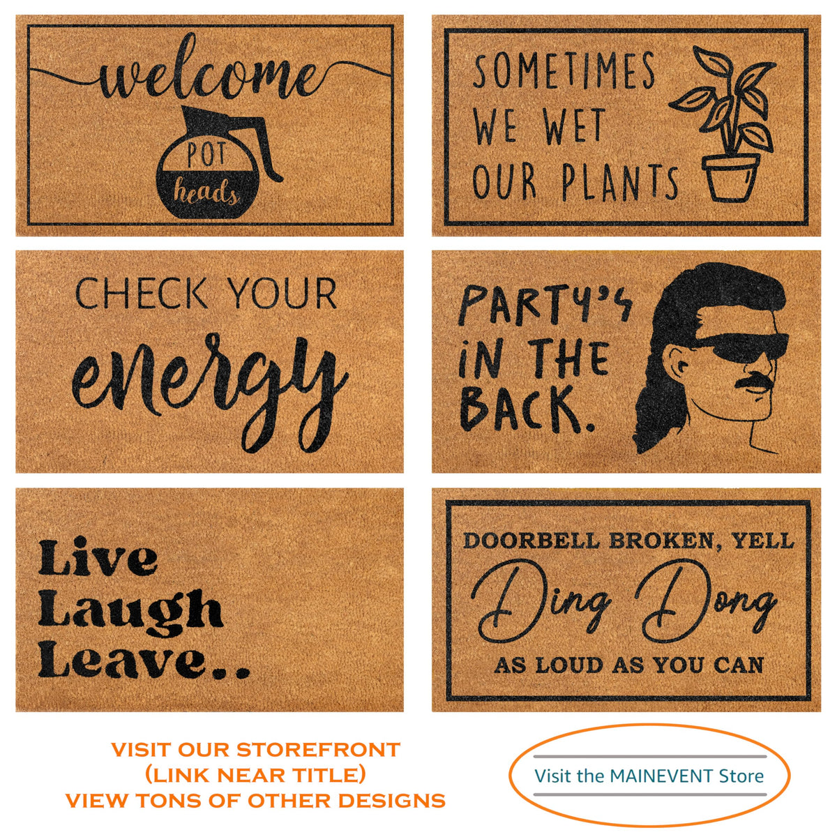 MAINEVENT Good Vibes Entrance Mat is ideal for gifting with farmhouse-inspired design.