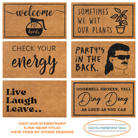 MAINEVENT Good Vibes Entrance Mat is ideal for gifting with farmhouse-inspired design.