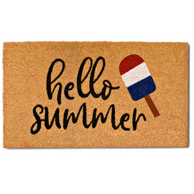 MAINEVENT Hello Summer mat with popsicle design, ideal for welcoming guests outdoors.