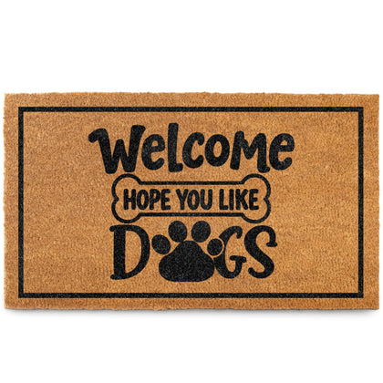 MAINEVENT Hope You Like Dogs doormat with vibrant design for covered outdoor entrances