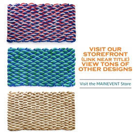 MAINEVENT Lobster Rope Mat Seafoam non-fade color stays vibrant over time