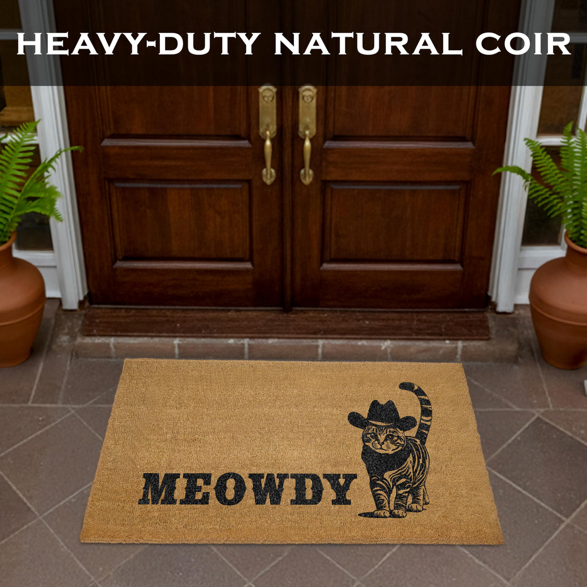 MAINEVENT Meowdy long door mat is easy to clean and maintain for busy homes.