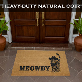 MAINEVENT Meowdy long door mat is easy to clean and maintain for busy homes.