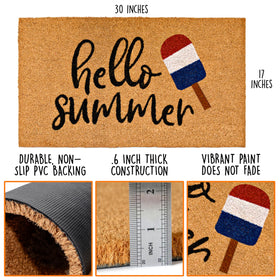 MAINEVENT popsicle outdoor mat, 30x17 inches, adds cheerful curb appeal.