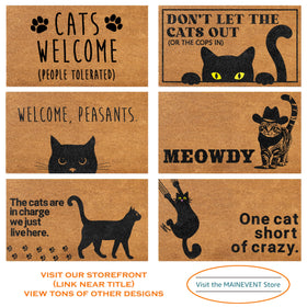 MAINEVENT Doormat with vibrant colors designed to resist fading over time