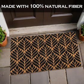 MAINEVENT geometric doormat helps trap dirt at the entrance