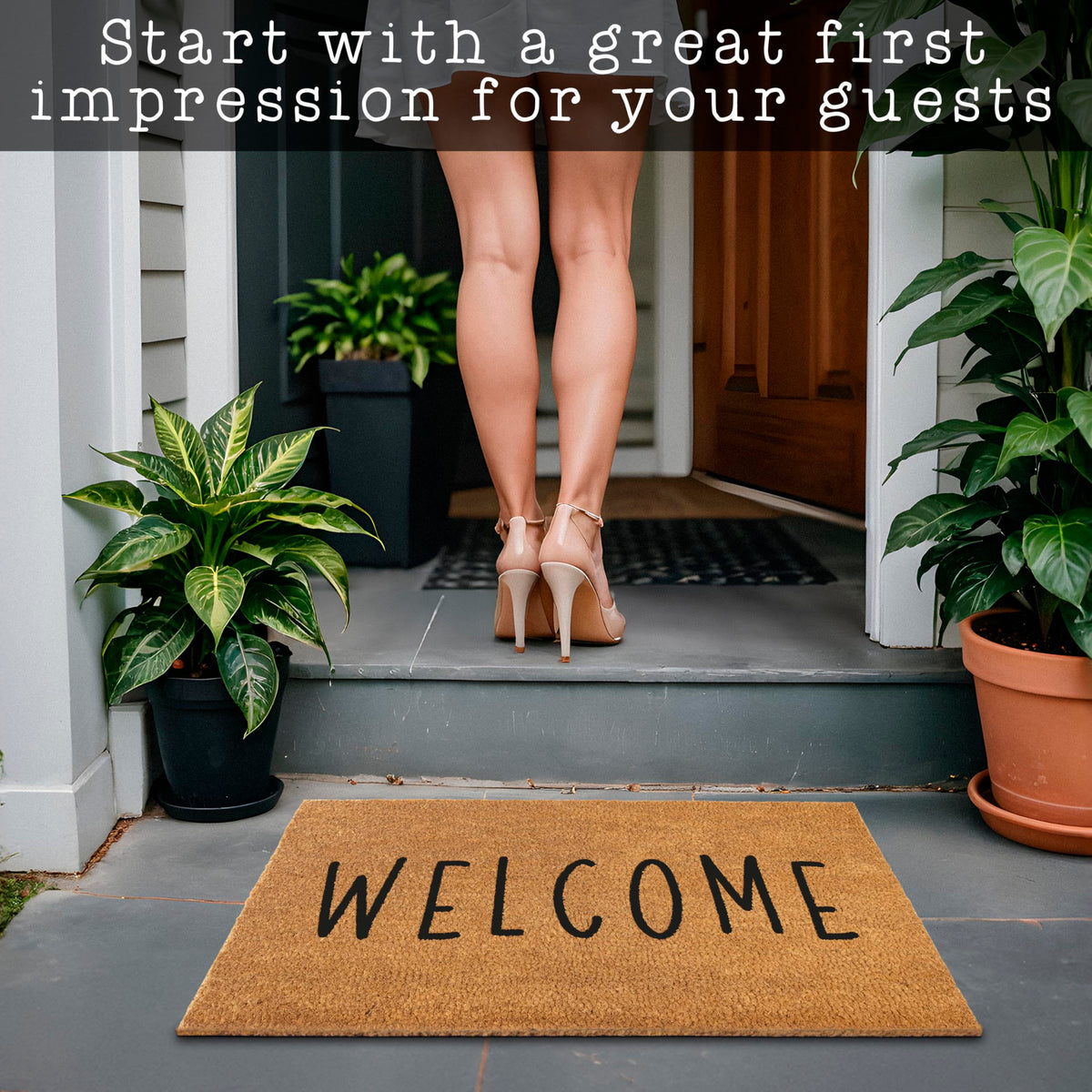 MAINEVENT Welcome Mat Outdoor USA-designed quality and safety in a doorstep mat.