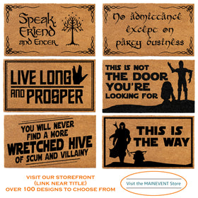 MAINEVENT You Shall Not Pass doormat with 0.6-inch pile, plush and durable